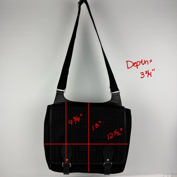 Authentic Salvatore Ferragamo Large Canvas Crossbody Messenger Bag – Black - Picture 14 of 14